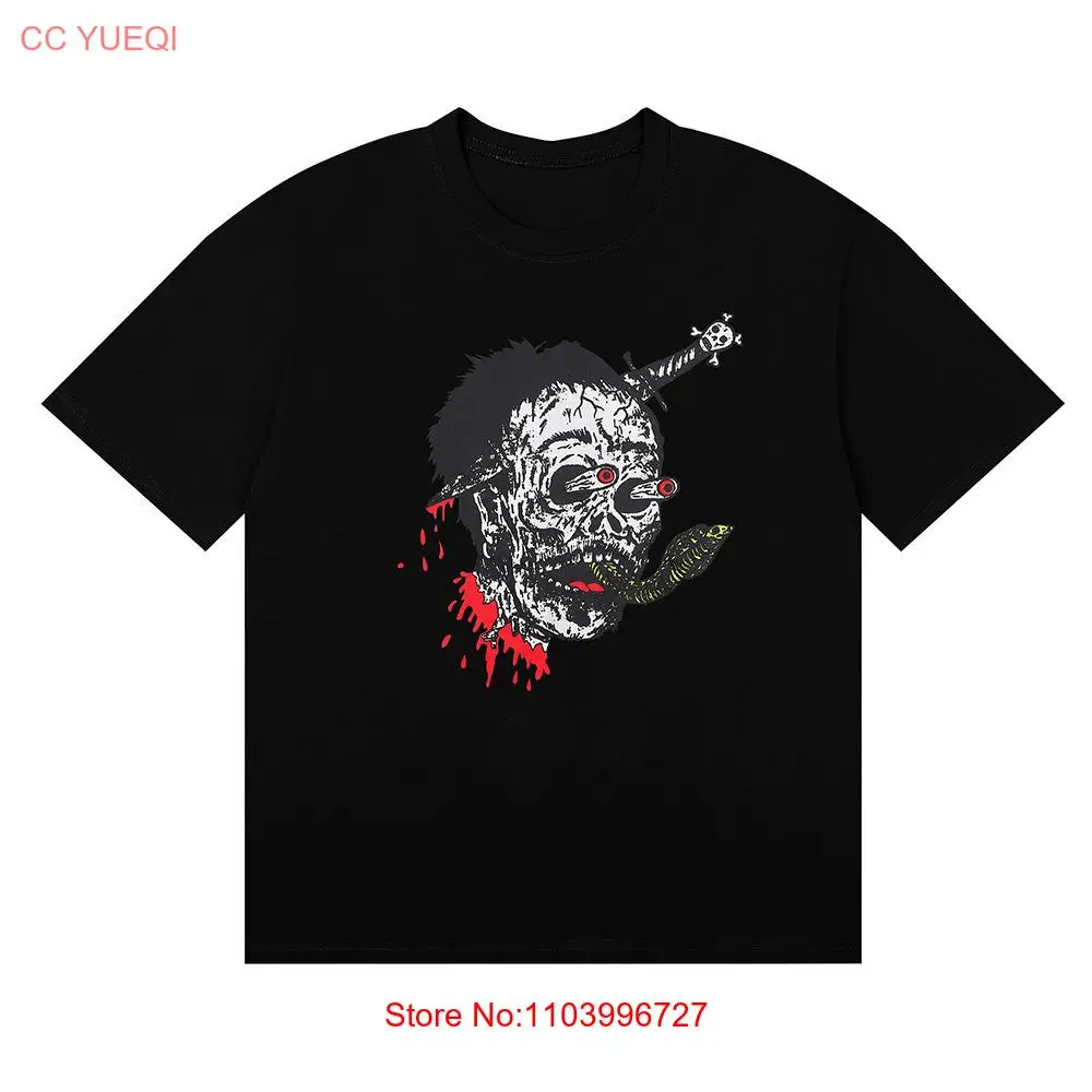 Camiseta de manga corta con estampado de galería para hombre y mujer, camisa Unisex con estampado divertido de calaveras