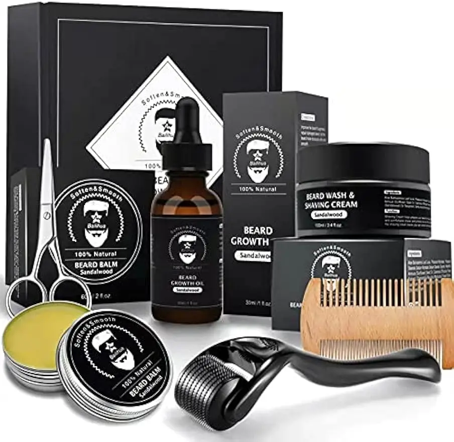 

Beard Grooming Kit Beard Growth Kit Sandalwood Scent