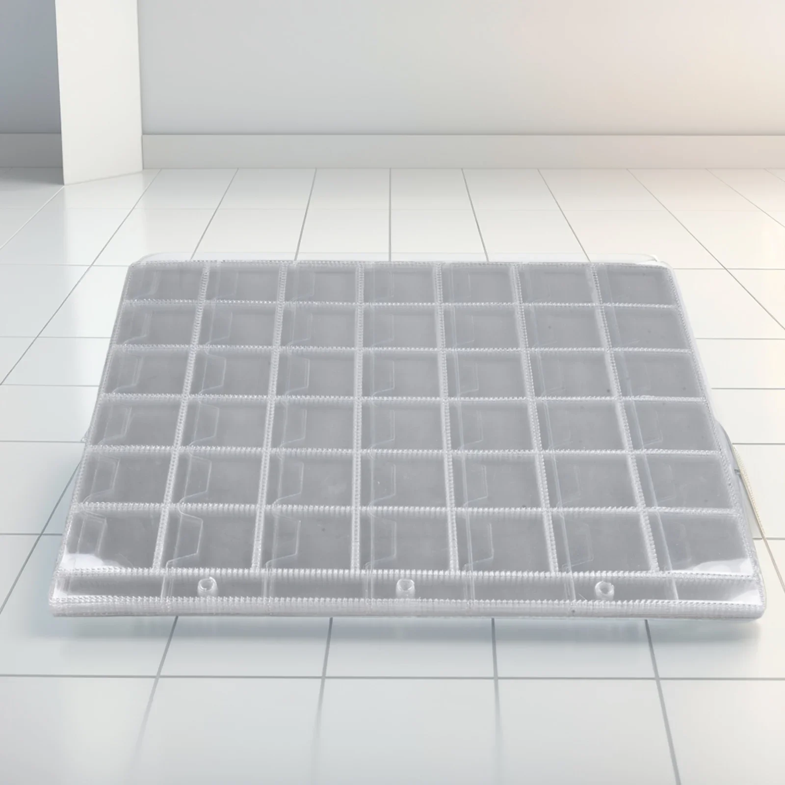 10 hojas, 42 bolsillos, portamonedas de plástico, colección de almacenamiento, estuche para álbum de dinero, sello, Protector de moneda, hojas de página de inserción