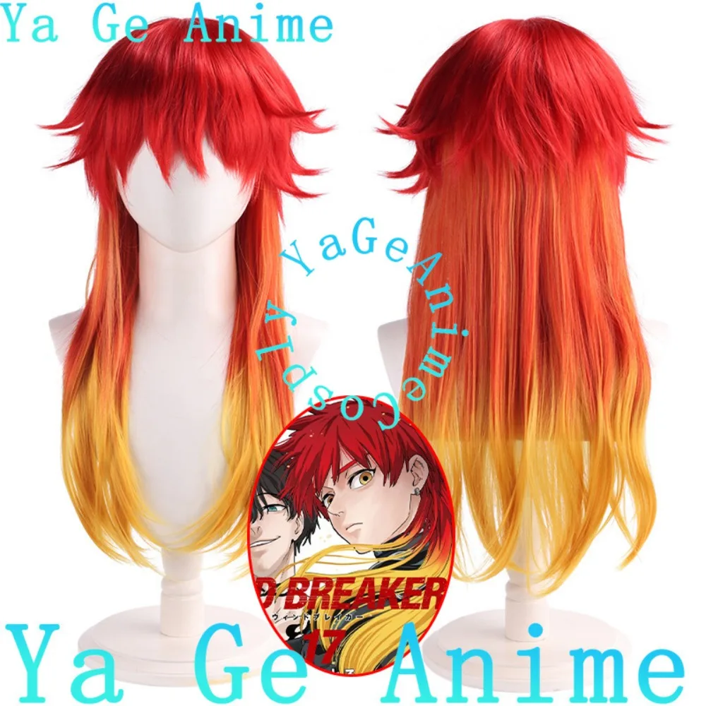 

Парик для косплея Yage Anime Yosuke Yaeni, красно-золотой градиент, с завитыми корнями, для аниме, игр, карнавалов, вечеринок, синтетический, термостойкий