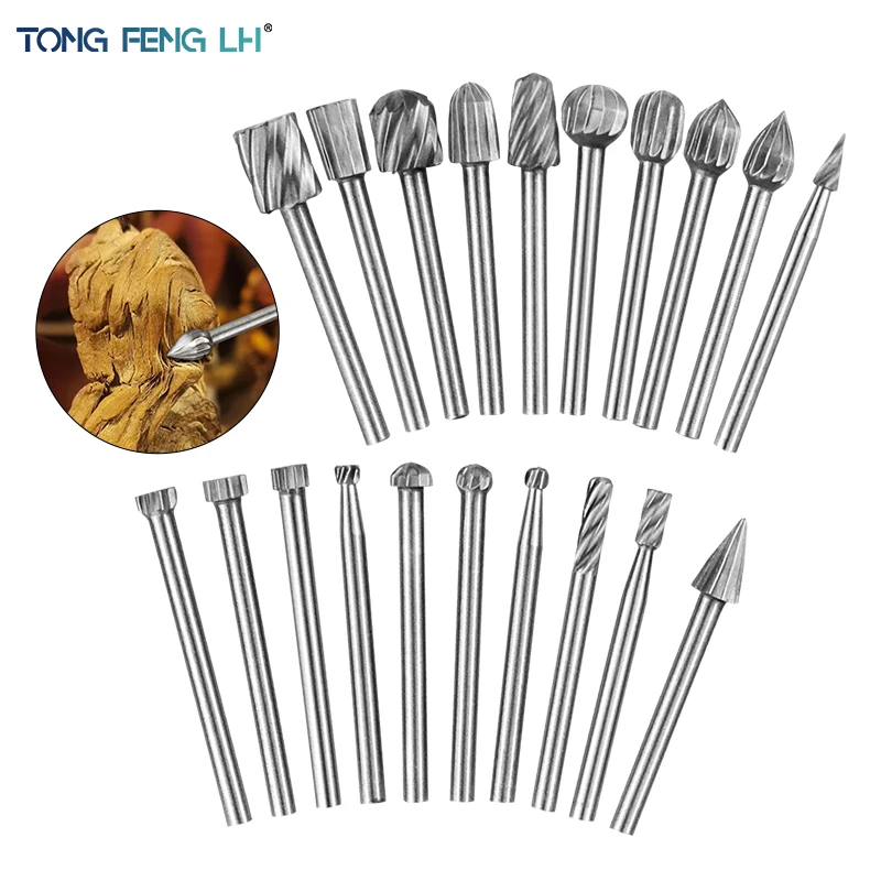 

Hard Alloy Rotary File Set Milling Cutter Metal Grinding Head Wood Carving Head Woodworking Electric Grinder Accessories