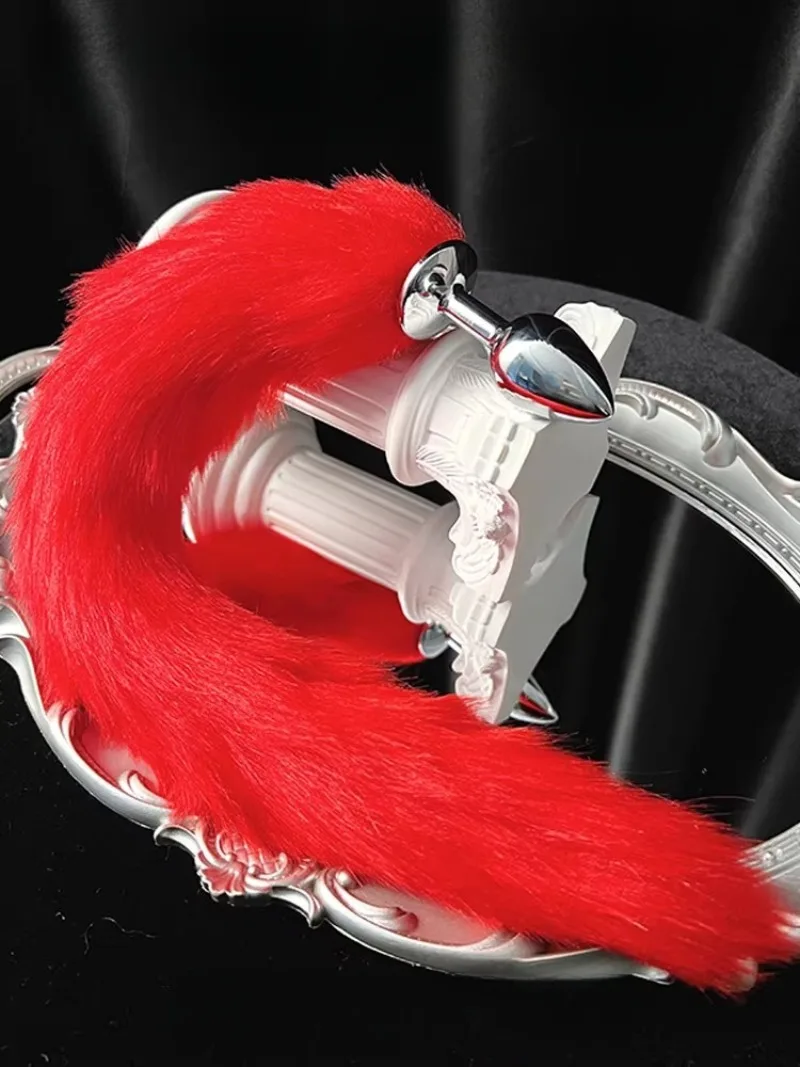 Uroczy i miękki pluszowy ogon lisa dla kobiet, idealny do cosplayu 2D, przebrania w stylu Fox Spirit, rekwizyt dla par, dodający zabawności.