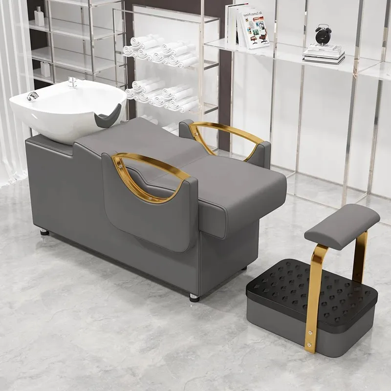Shampoo bed Barber shop special water heater integrated punch bed Hair salon High-grade flush