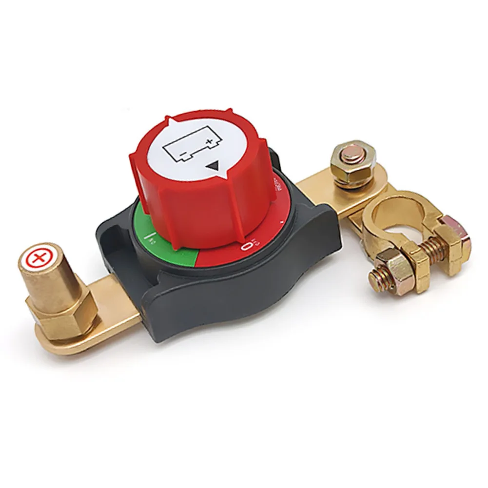 DC 12V-48V 275A Battery Disconnect Switch Positive Negative Top Post Kill Off Power Isolator For Car Truck RV Marine Boat For AT