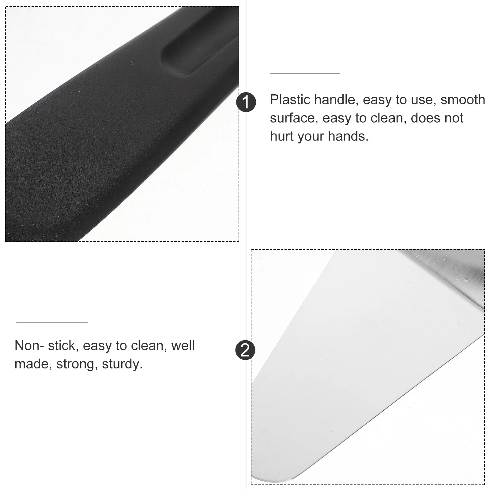 

Stainless Steel Pizza Server Plastic Handle Lightweight Triangular Spatula for Pizza Cakes Desserts Cheese Pizzerias Hotels