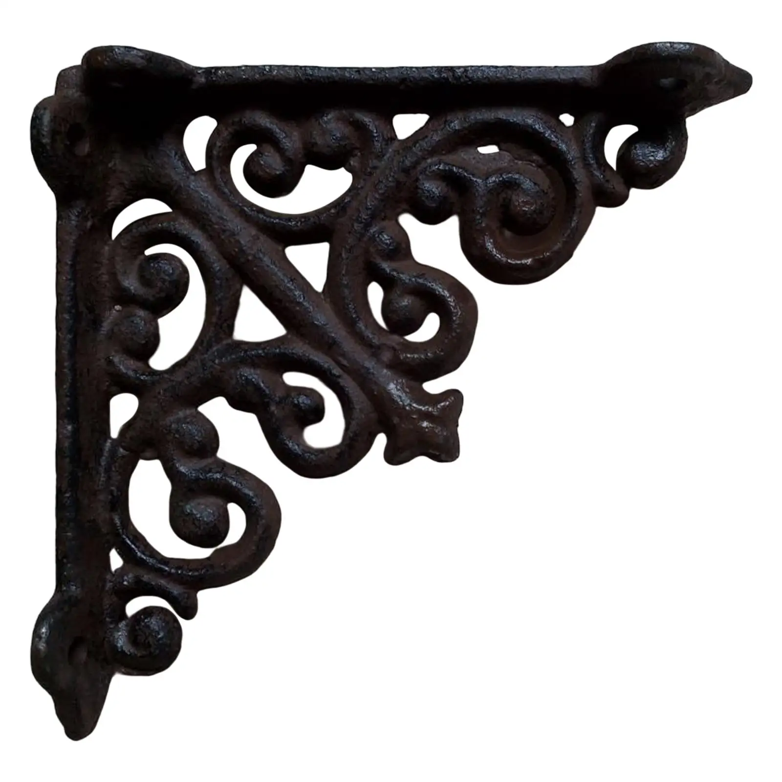 Cast Iron Shelf Brackets Furniture Heavy Duty Metal Wall Mounted Shelving Bracket Support Holder Hardware Multi-functional