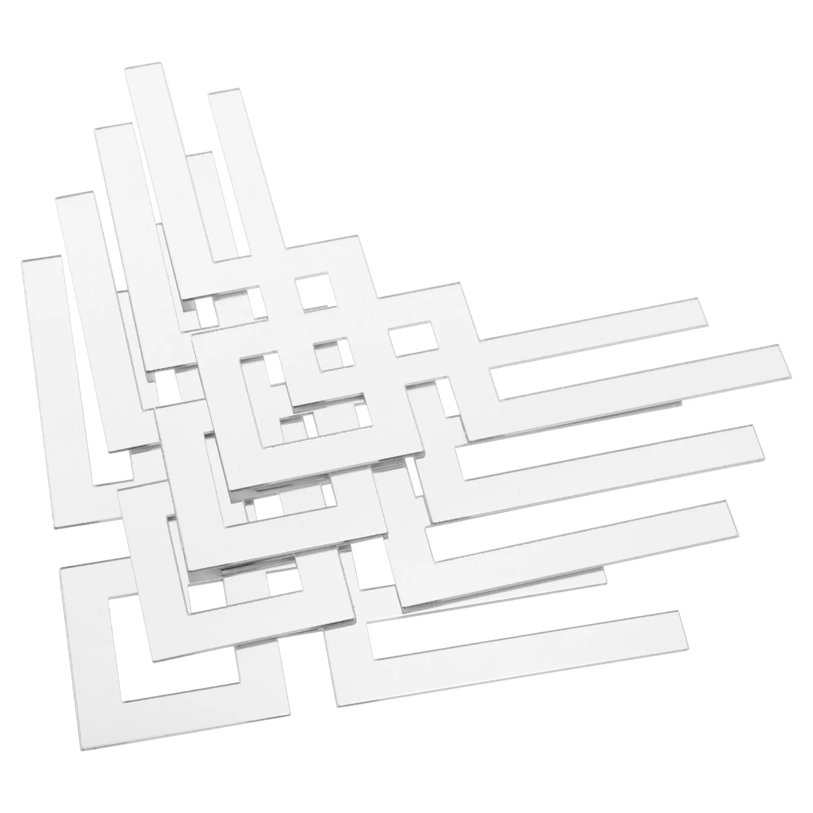 4Pcs Corner Mirror Wall Stickers Acrylic Peel Stick Decals for Living Room Bedroom Cabinet Corner Decor Practical Self Adhesive