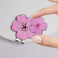 Caiton Rose Flower Golf Cap Clip with Strong Magnet, Anti-Rust Durable Marker, Securely Attaches to Hats or Belts