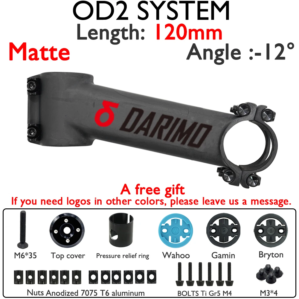 DARIMO IX4 Carbon Fiber Bike Stem 31.8mm 6°-17° 60-120mm