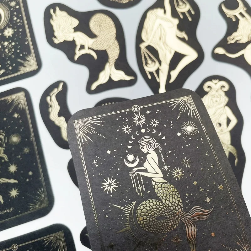 40 unidades de pegatinas de papel de aluminio con diseño retro de constelaciones, pegatinas decorativas para álbumes de fotos, revistas y proyectos de bricolaje.