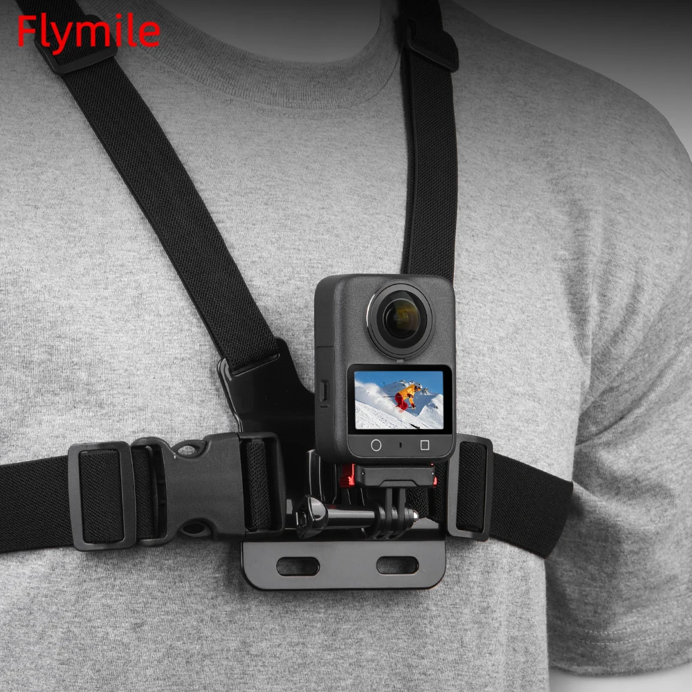 Flymile حزام الصدر جبل حزام ل DJI OSMO 360/Action 5 Pro اكسسوارات كاميرا تسخير حزام حامل POV فيديو التصوير الفوتوغرافي
