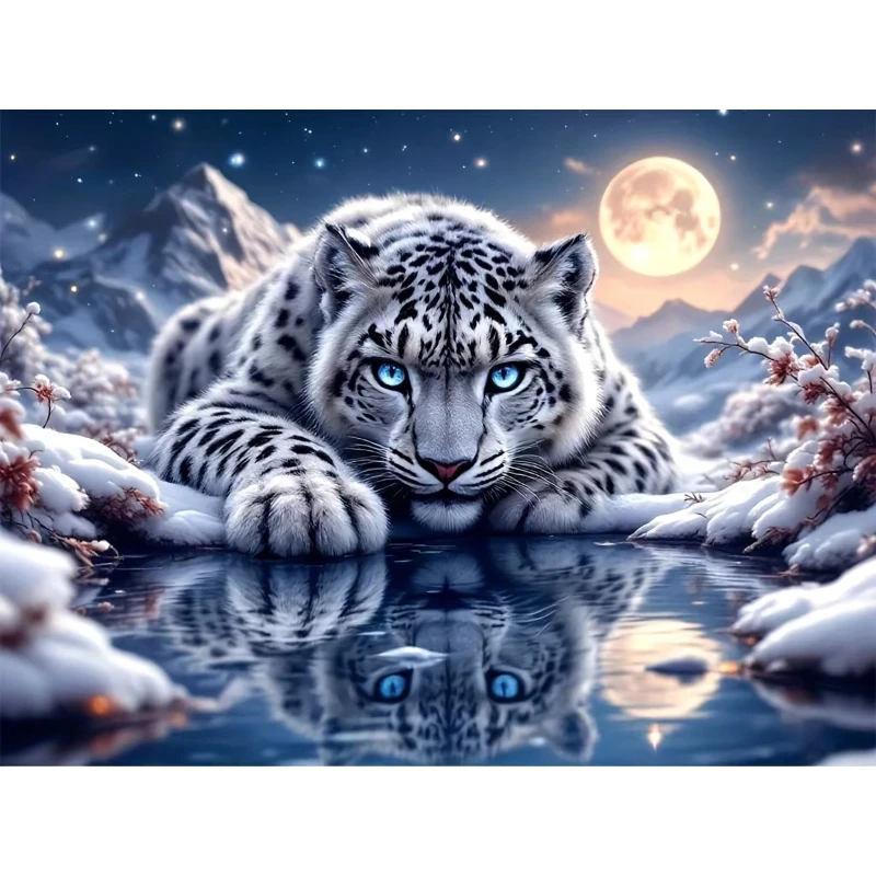 Puzzle artistico con leopardo sereno, fauna selvatica, 500/1000/1200/2000 pezzi, regalo da collezione per hobby rilassante