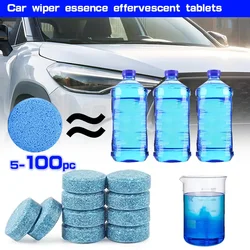 100/5pc Solid Cleaner Car Windshield Washer Fluid Concentrated Effervescen Tablets for Car Room Kitchen Window Glass Cleaning