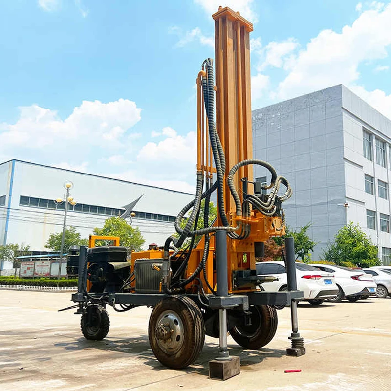 Impianto di perforazione idraulico del pozzo d'acqua delle ruote 150M per la macchina rotativa della roccia del pozzo profondo