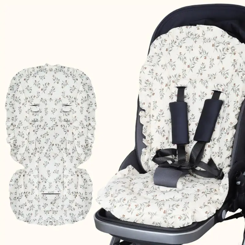  Four Season Strollers Cushion Cotton Polyester Removable Infant Carriage Pad Nonslip Design Machine Wash Friendly