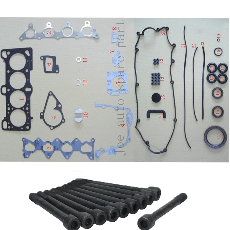 G4ED Engine complete Full gasket set kit cylinder head bolt nuts screw for Hyundai Accent / Kia Pride/Cerato 1.6L 1599cc 2004-