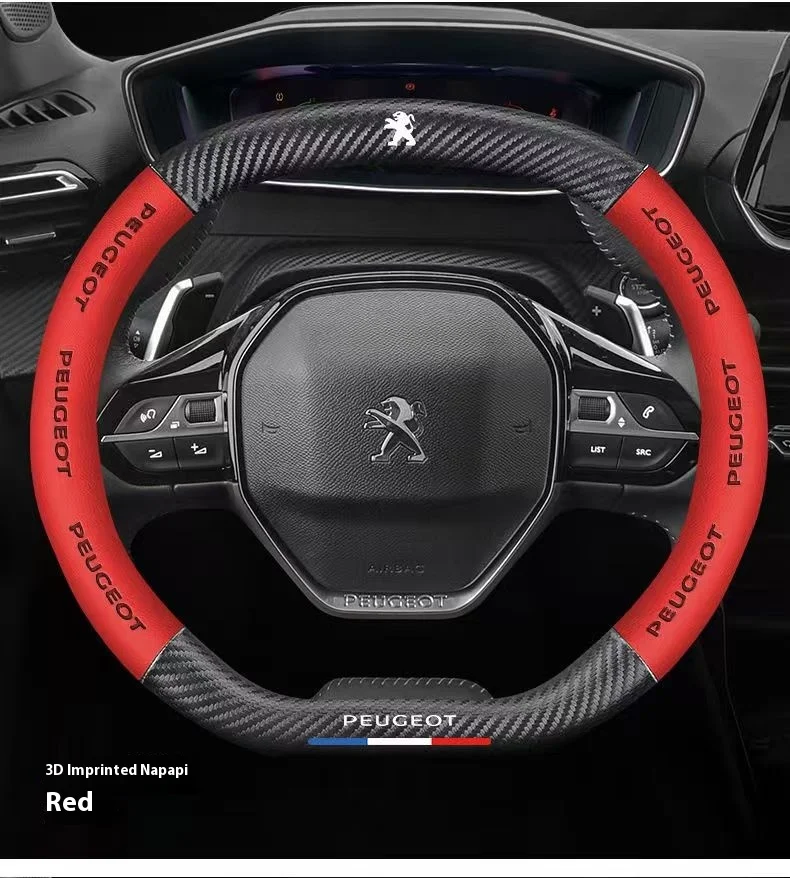 Car Steering Wheel Cover For Peugeot 106 107 108 206 207 208 301 307 308 406 407 408 508 607 2008 3008 4008 5008 GT RCZ Rifter