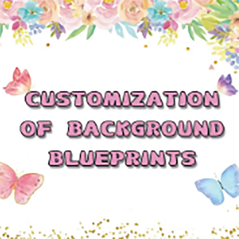 

Customized Background Blueprint Theme Birthday Party Decoration Photography Backdrop Props Adding Text Images Article Baby Adult