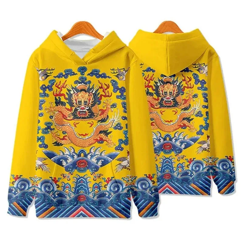 

Harajuku Crane Print Hoodies Sweatshirt Autumn Japanese Casual Oversized Hooded Hoodie Hip Hop Pullover Women Men Clothing