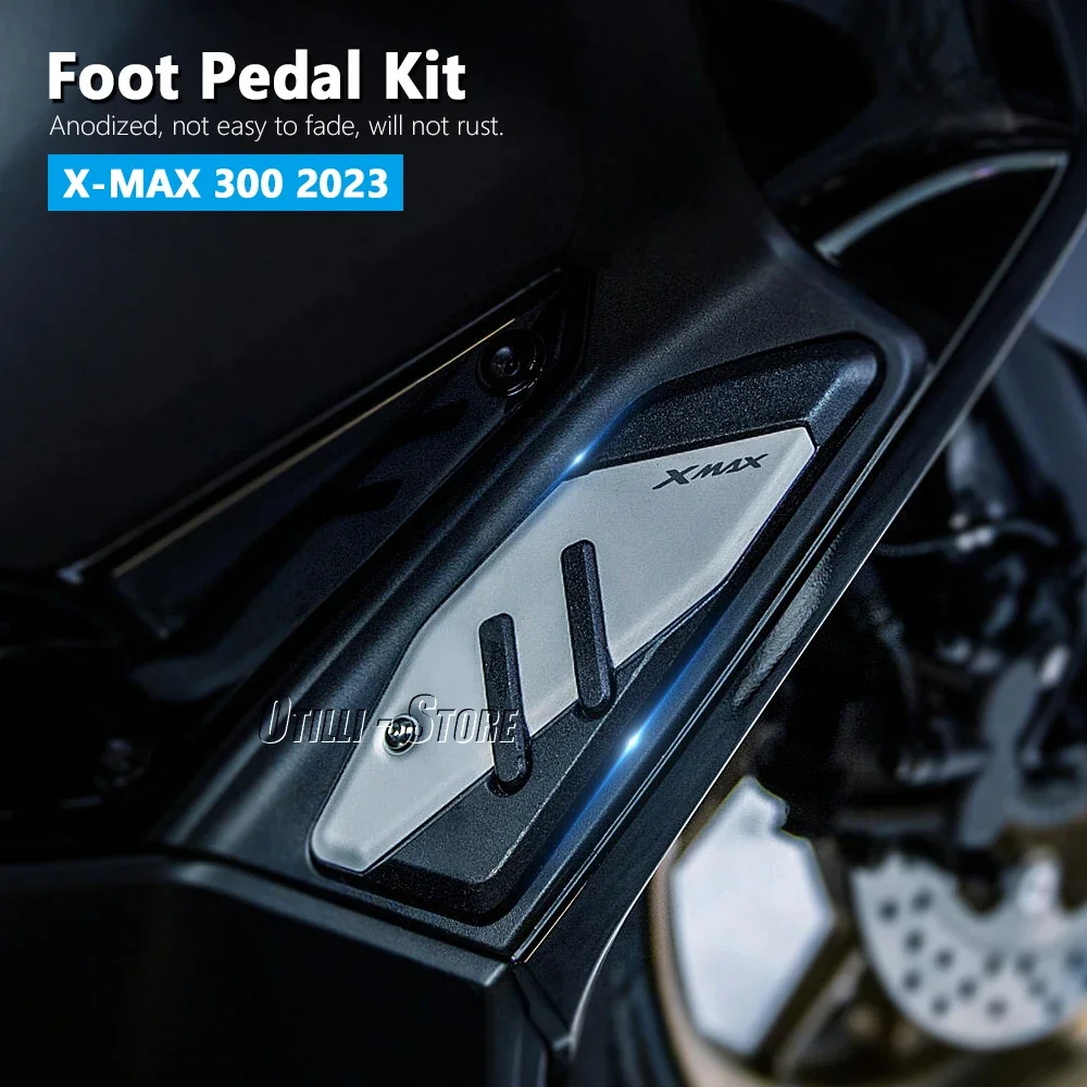 Foot Pegs For Yamaha XMAX 125 250 300 400 Motorcycle Accessories Plate Skidproof Pedal Plate Footrest Footpads Protective Pad