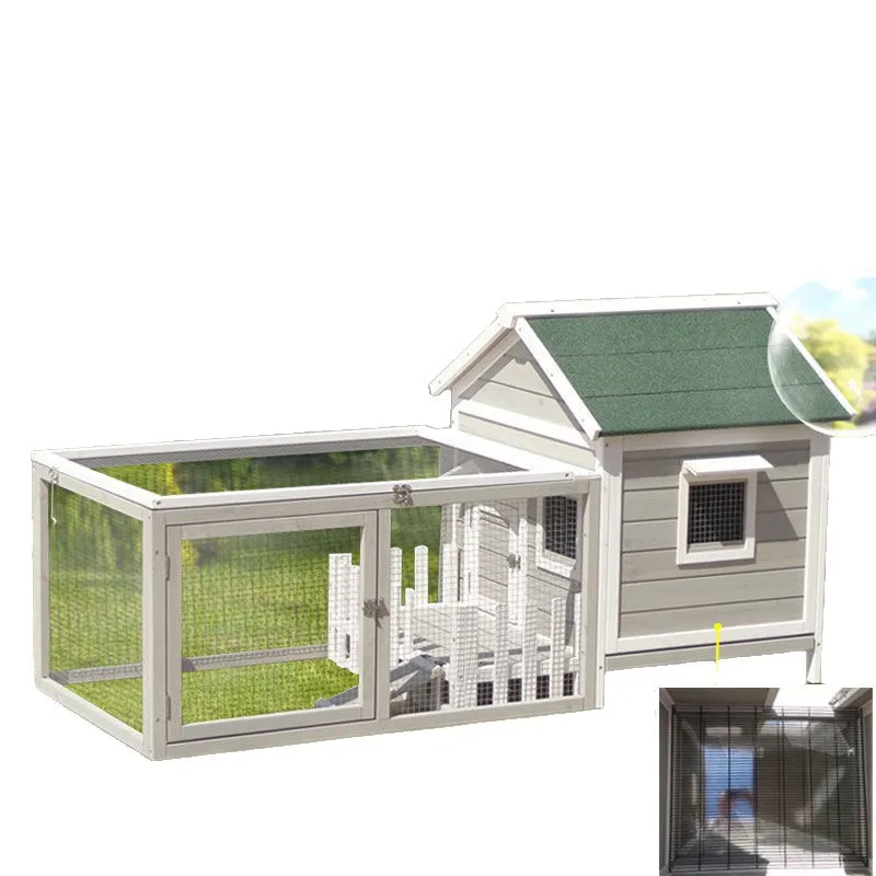 

Outdoor dog house Solid wood house, puppy pet room Waterproof cat nest