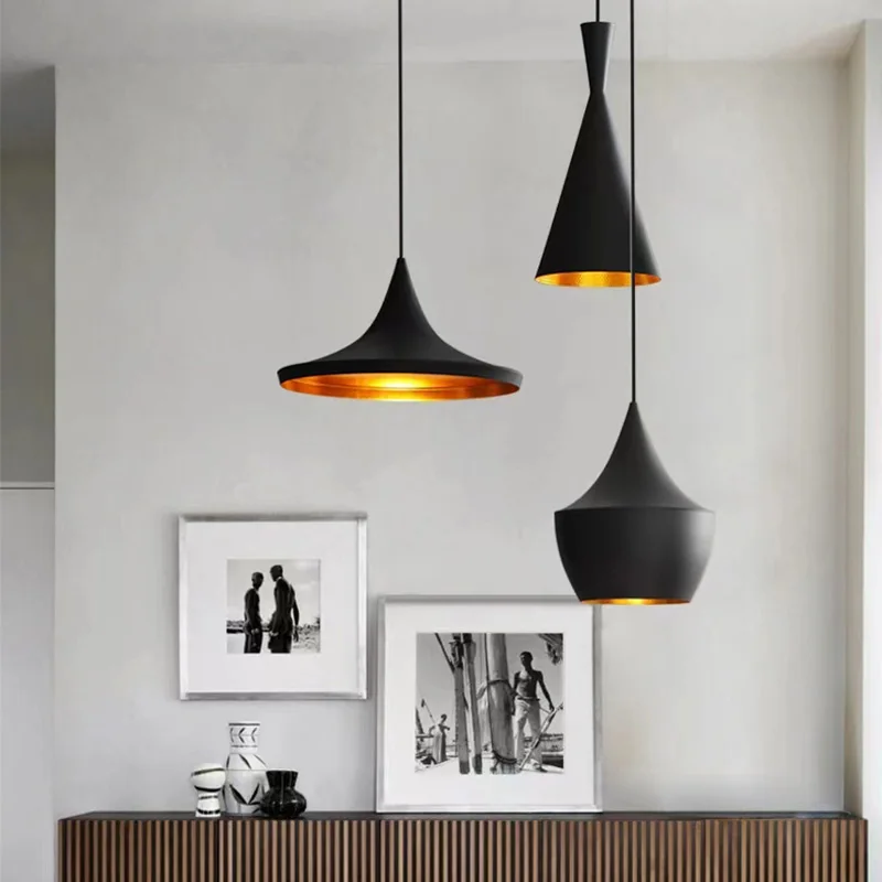 Nordic Pendant Lights For Home Lighting Modern Dining Musical Instrument ABC Hanging lamp Wooden Aluminum Lampshade