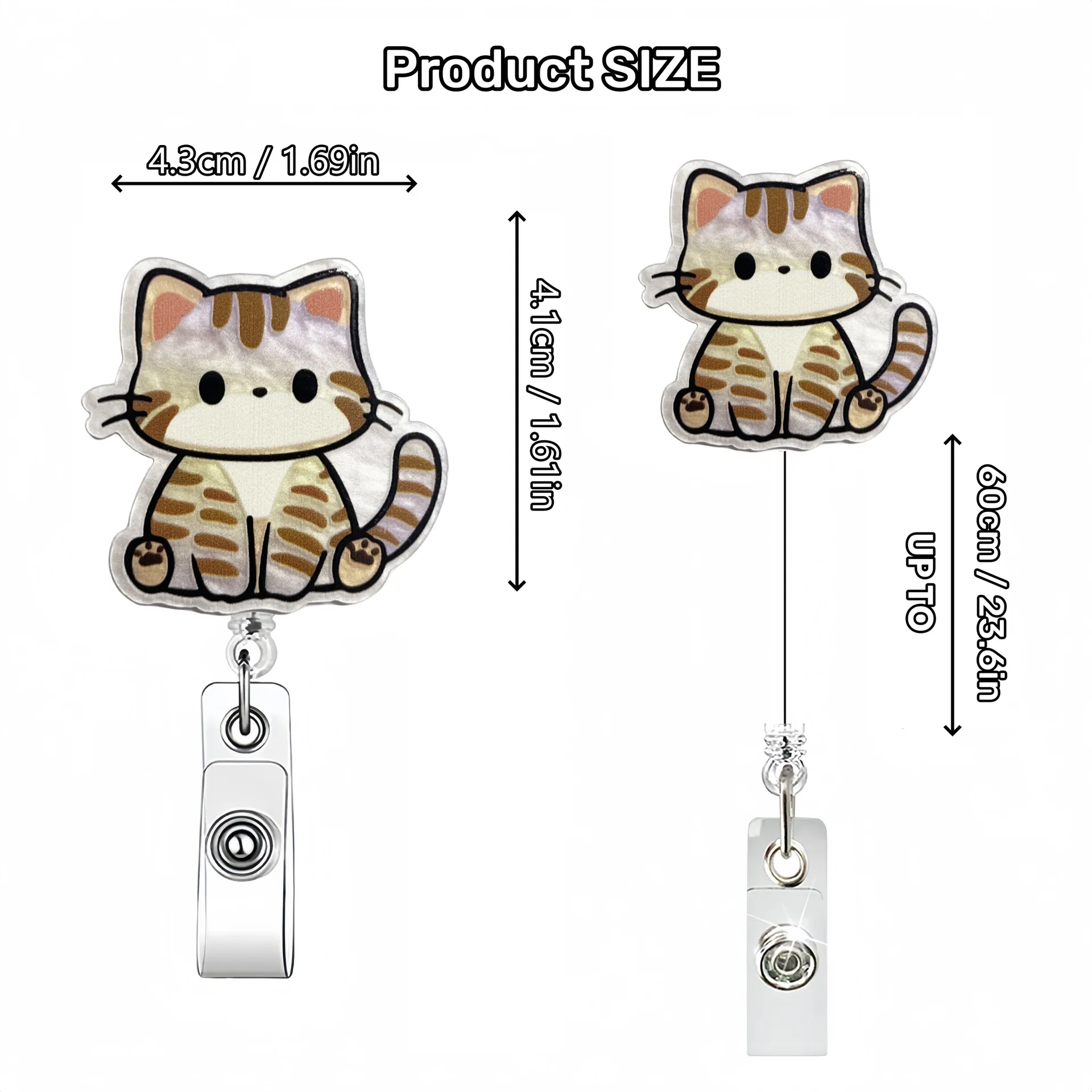 

Creative Badge Reel Cat Badge Holder Badge Clip for Doctor Healthcare Medical