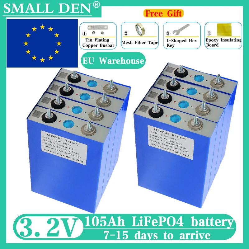 8pcs new 105ah 3,2V lifepo4 Batterie Lithium eisen phosphat Batterie DIY RV Boot Home Energy Storag Zelle EU Lager schnelle Lief