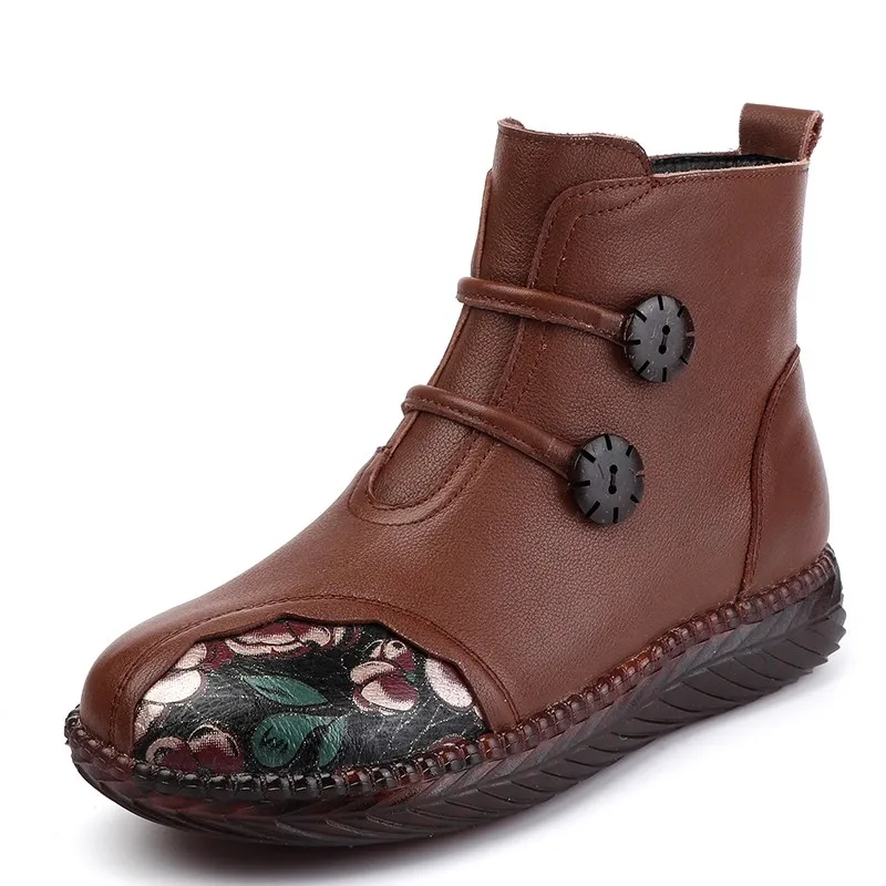 

GKTINOO Fashion Women Boots Autumn Boots Genuine Leather Ankle Boots 2025 Winter Warm Fur Plush Women Shoes Big Size 43