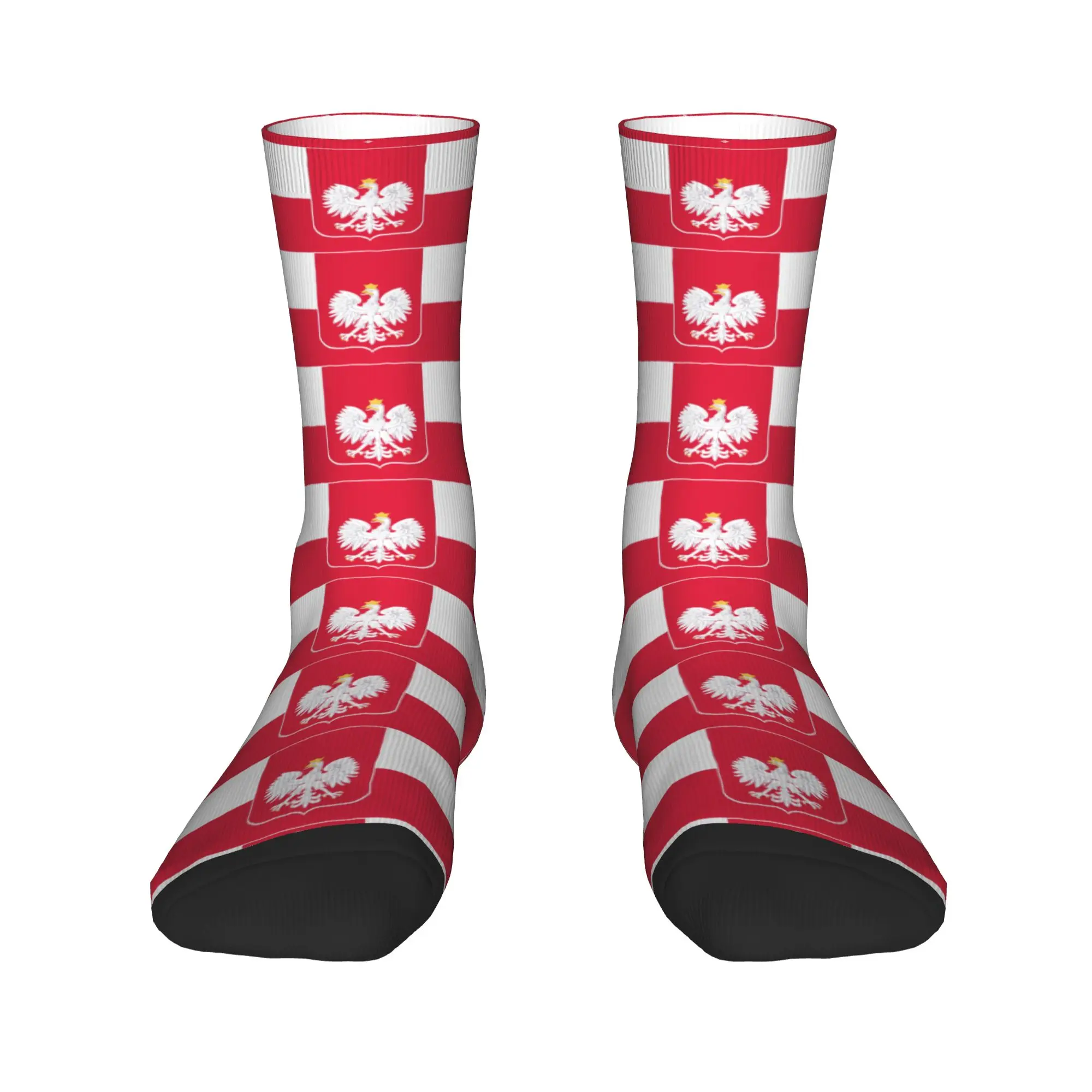 

Polska Eagle Polish Flag Poland Coat Of Arms Men's Crew Socks Unisex Cute Spring Summer Autumn Winter Dress Socks