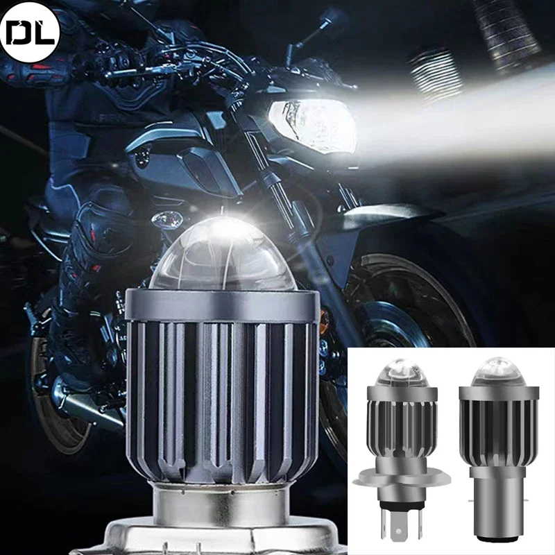 

LED Two-color H4 Bulb Motorcycle Headlight Scooter Lights Double Claw Three Claw Auxiliary Modified Light Fog Lamp Moto Parts