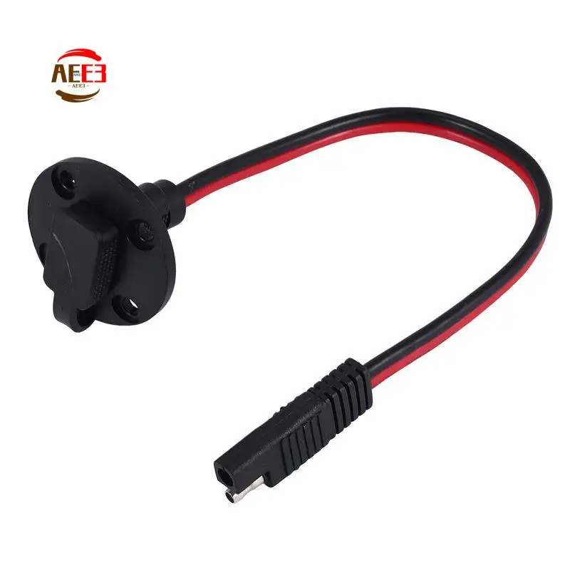 

AEE3-SAE Connector - SAE Power Socket Sidewall Port, Solar Weatherproof SAE Quick Connect Solar Panel Mount, 12AWG SAE Cable For