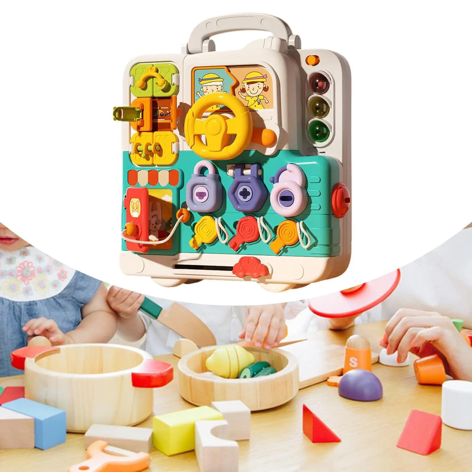 

Busy Board Educational Sensory Board for Boys Girls 1 2 3 4 Year Old Baby