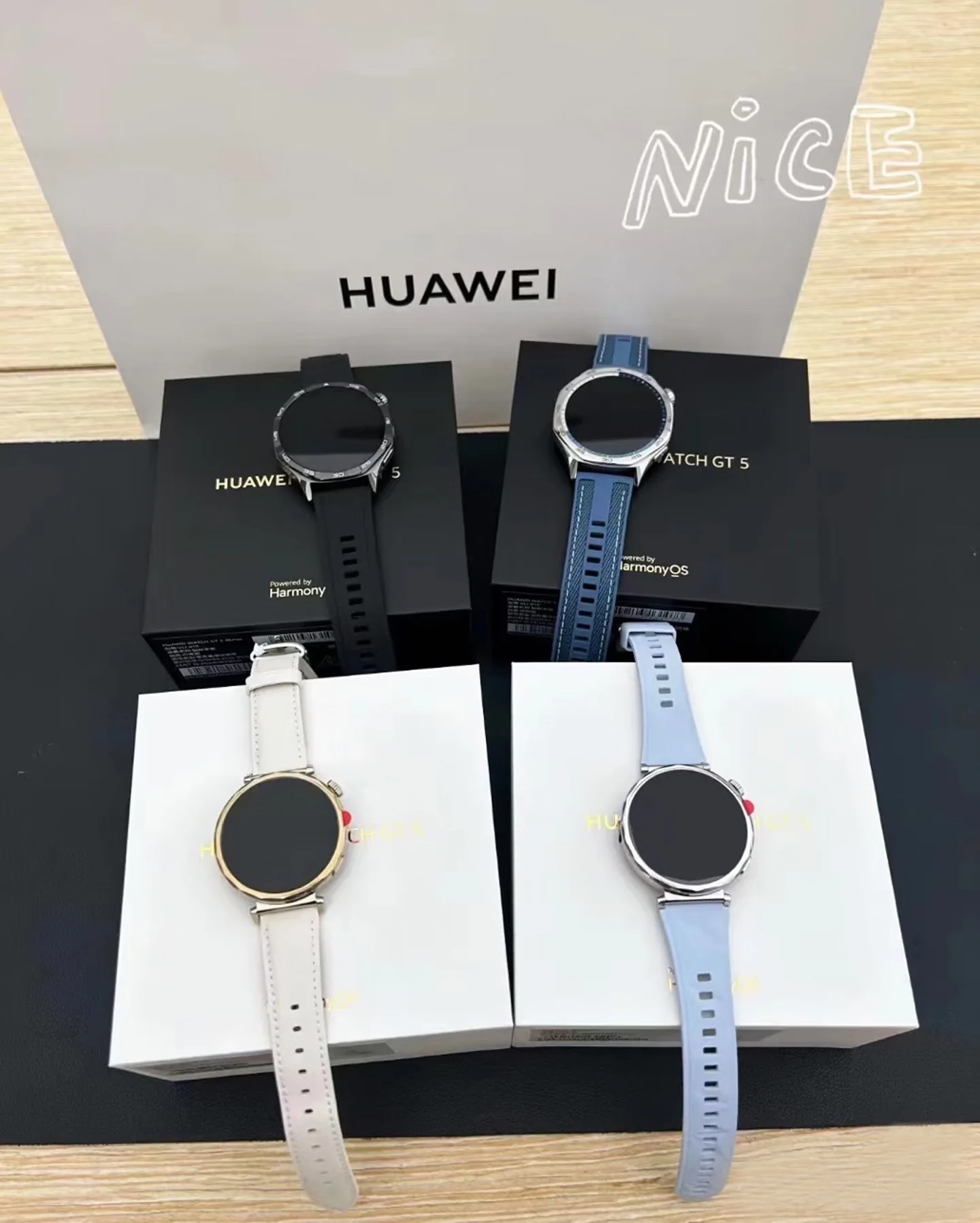 Versi Global HUAWEI WATCH GT 5 jam tangan cerdas layar AMOLED 41mm/46mm pesan Replay peta terpasang kompatibel dengan iOS dan Android