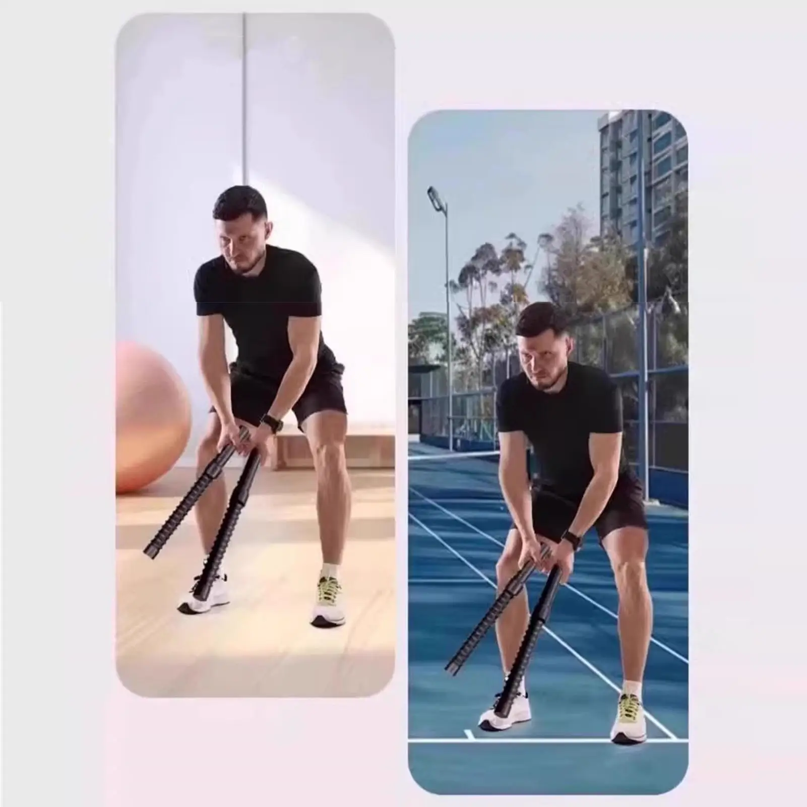 

Портативные боевые канаты, портативное нескользящее фитнес-оборудование, 2 шт., боевые канаты для тренировки рук, для кардиотренировок, тренировки мышц груди