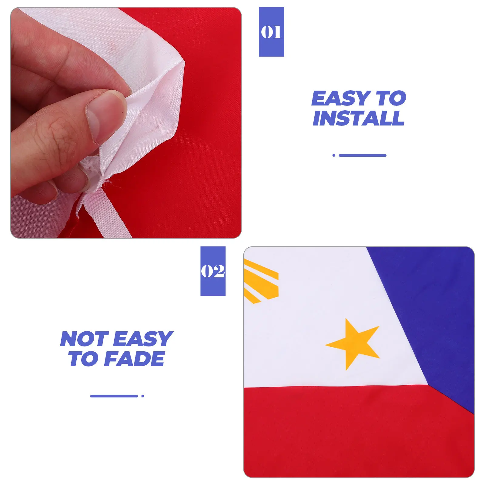 Philippine National Flag Polyester Yard Flag Garden Courtyard Outdoor Decor Festival Sports Game Home Exterior Decoration Banner