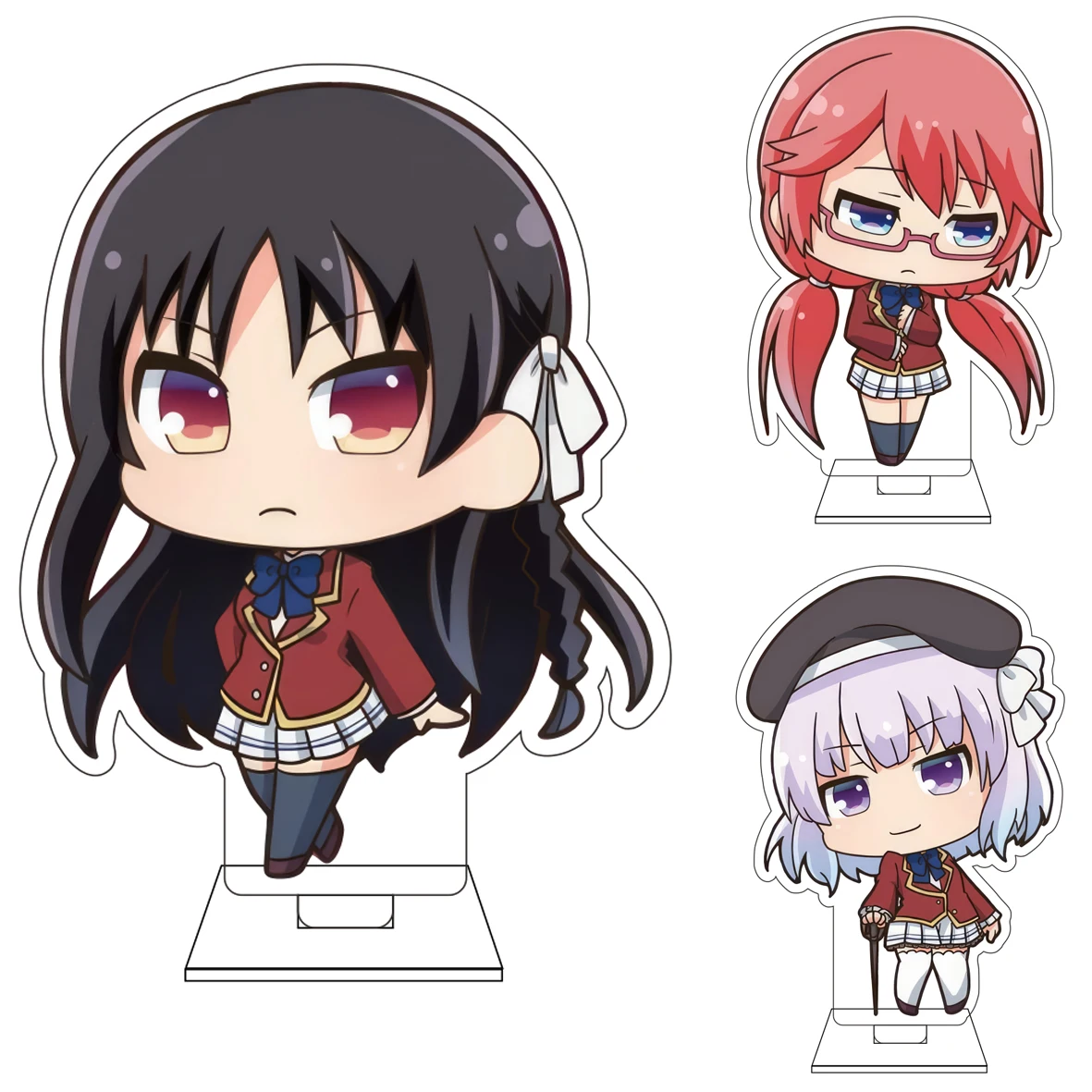10CM Anime ‌ Classroom of the Elite Cosplay Niedliche Acryl-Figur Ständerplatte Karuizawa Kei Horikita Suzune Ornamente Geschenke