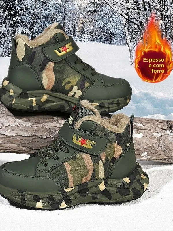 bottes-tactiques-montantes-pour-garcons-motif-camouflage-antiderapantes-pour-l'entrainement-et-la-randonnee-en-exterieur-collection-automne-hiver-modele-special-forces-eagle