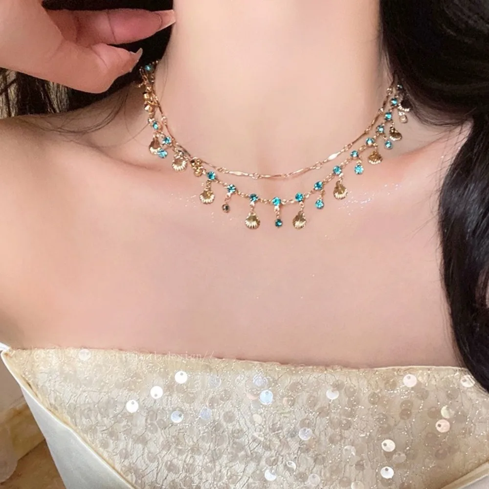 جديد شل قلادة شاطئ البحر نمط البحر ستار الخرز سلسلة عنق اليدوية البوهيمي مجوهرات اكسسوارات الصيف