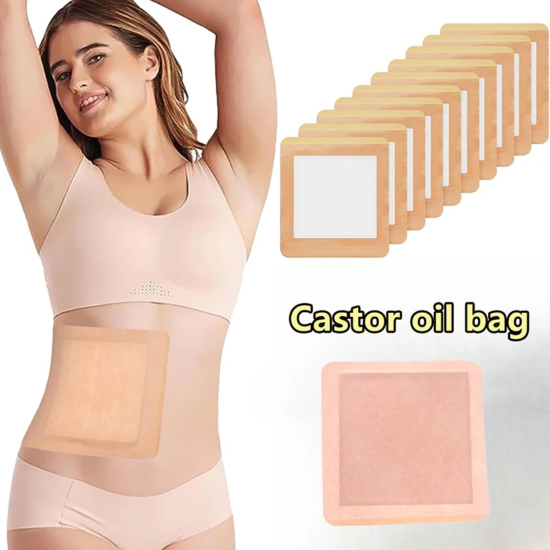 Ersatz-Einweg-Rizinusölpaket, selbstklebende, universelle selbstklebende Nabelaufkleber, wettungsbeständige Bauchnabelschutz
