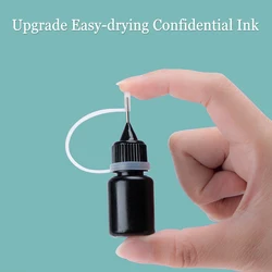 5ml Black Ink Oil Refills For Stamp Multifunctional Practical Stamp Roller Accessories Waterproof Privacy Protective Supplies