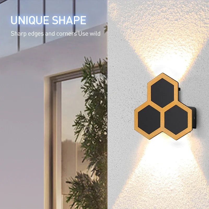 Applique Murale LED en Aluminium Imperméable Conforme à la Norme IP65, Éclairage d'Extérieur, Idéal pour un Jardin ou une Véranda, Style Nordique, 2/3/5/6/7/8W