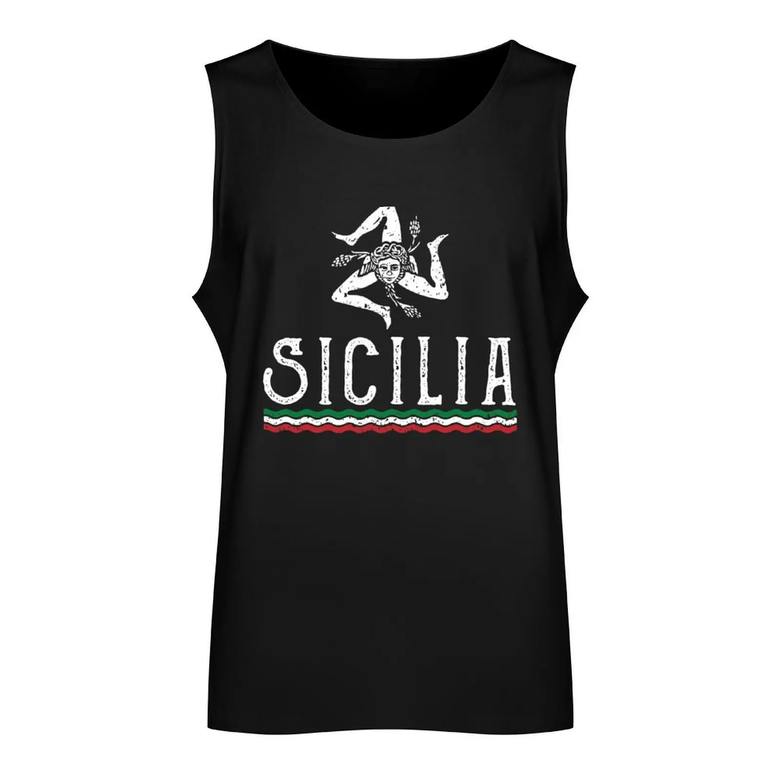 Love Sicilia Crest Siciliano Pride Tank Top Men's summer clothes t-shirt for man Men's vest Men's t-shirts