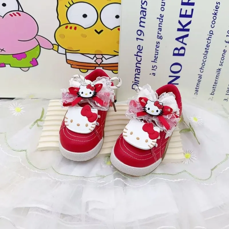 

Kawaii Hello Kitty Sanrio Students Cute Cartoon Comfortable Sneakers Children Warm Non Slip Running Shoes Flat Shoes for Kids