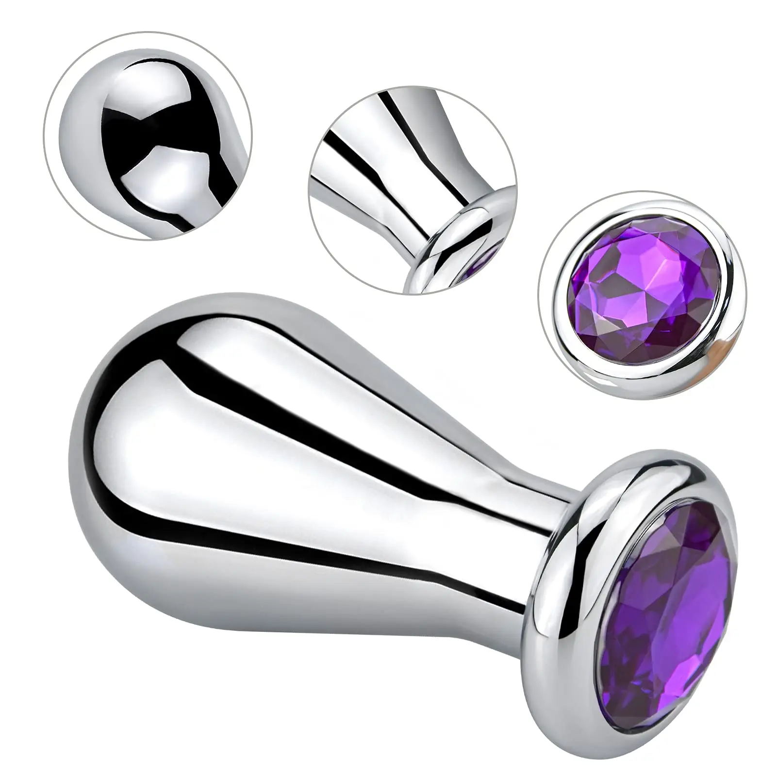 Runyu Large Anal Plug Metal Lighting Modeling Stainless Steel Butt Plug Women Men Anal Expansion Dildo Couple Adule Toy Trainer