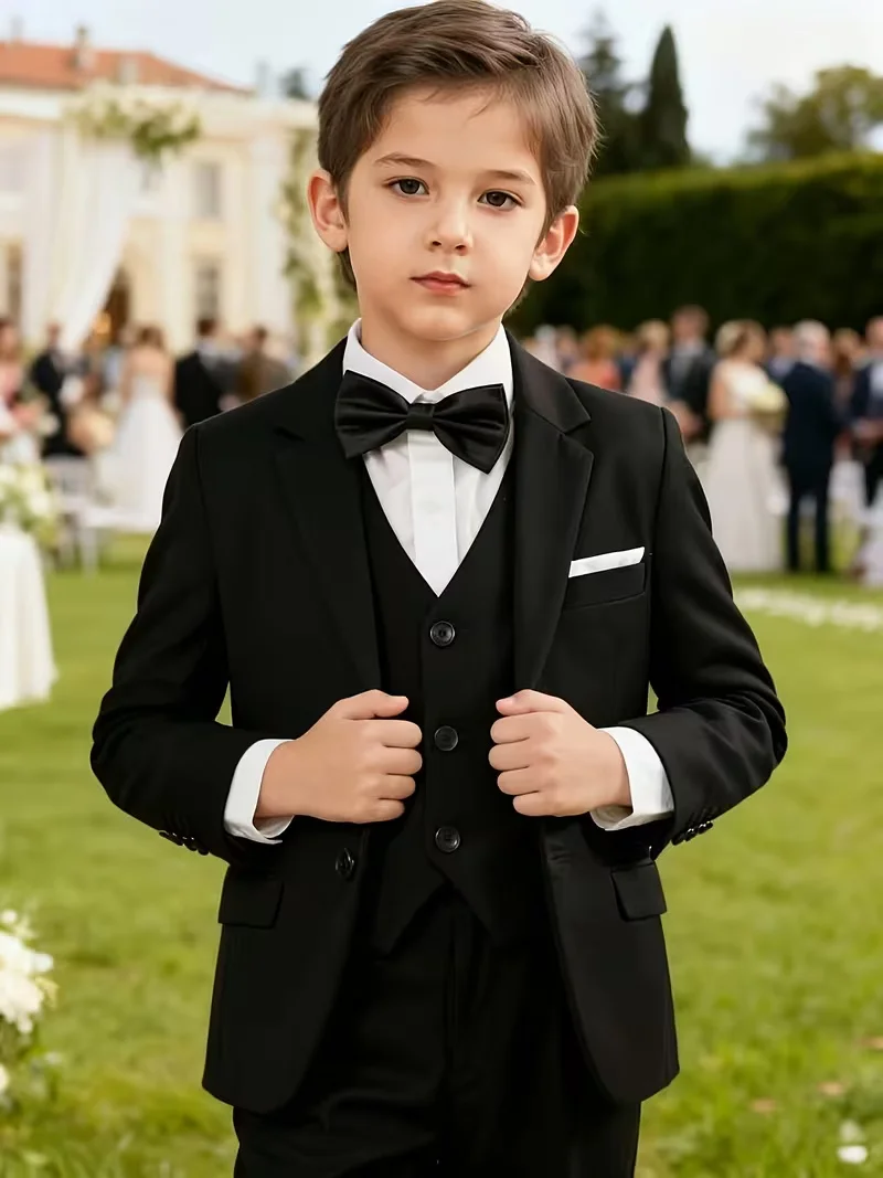 Spring Boy Suit Set High-quality Children Ring Bearer Clothings School Kids Piano Host Speech Celebration Performance Costume