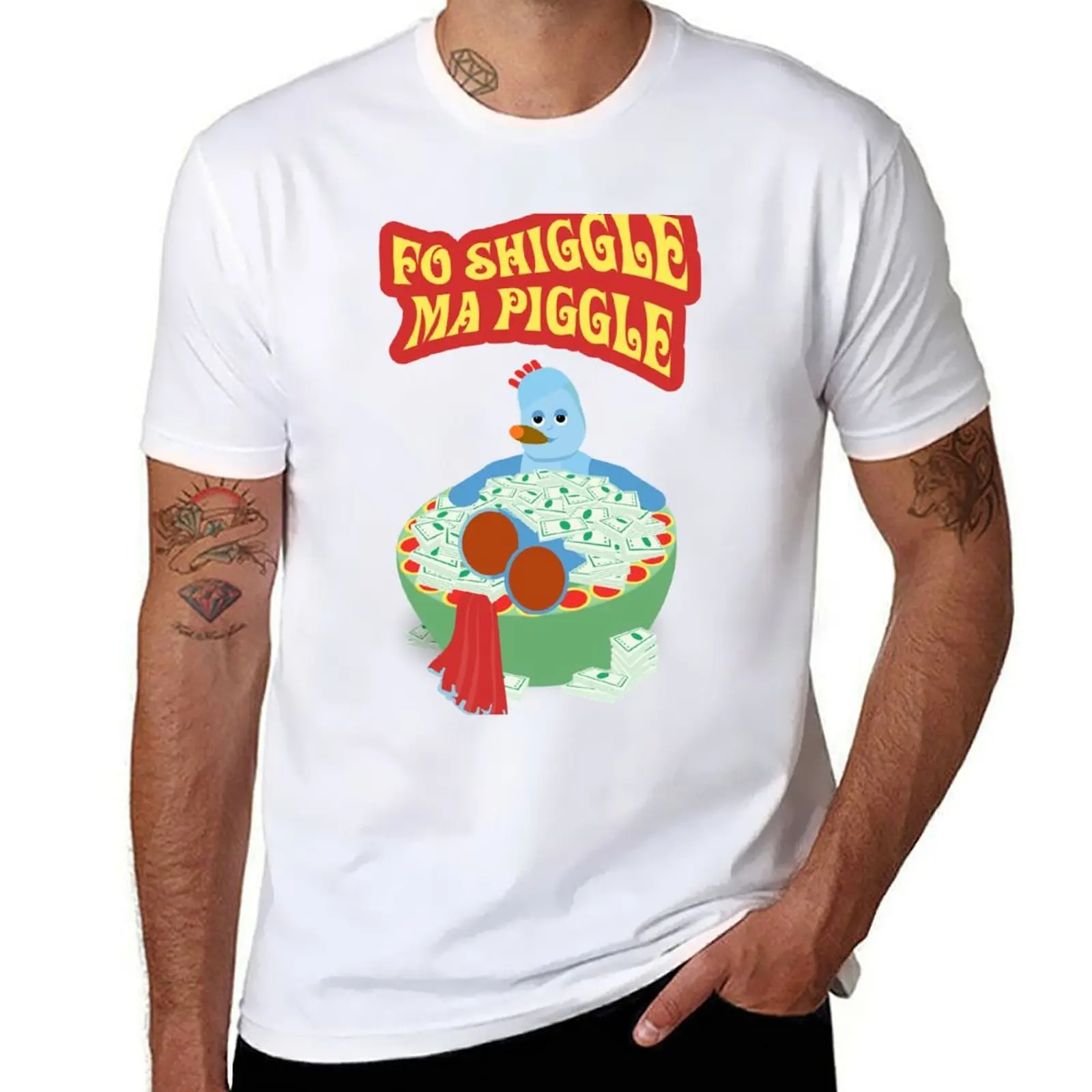 

t Ma t shirts shirt funny Fo Shiggle Piggle graphic T-Shirt man cotton