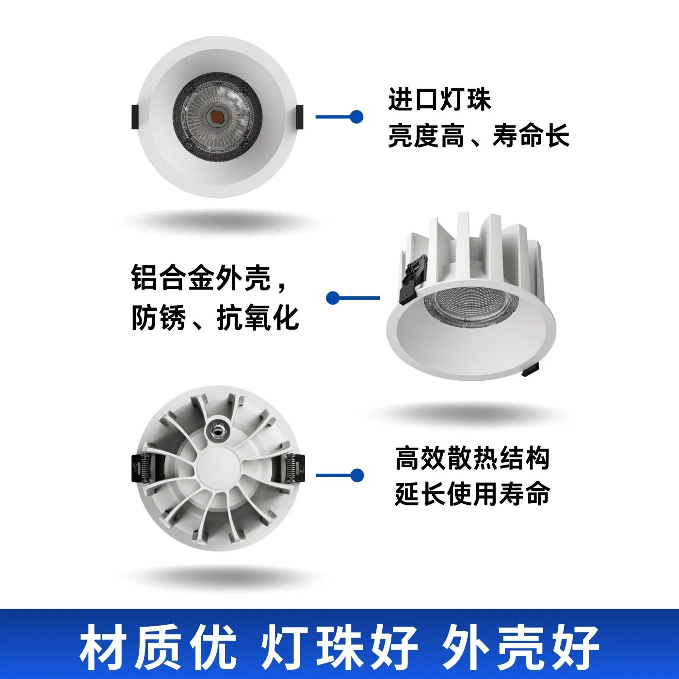 Dimmable and Colour-adjustable Downlights and Spotlights Office Pendant Lights and Light Strips Thyristor 0-10VDALIPLC