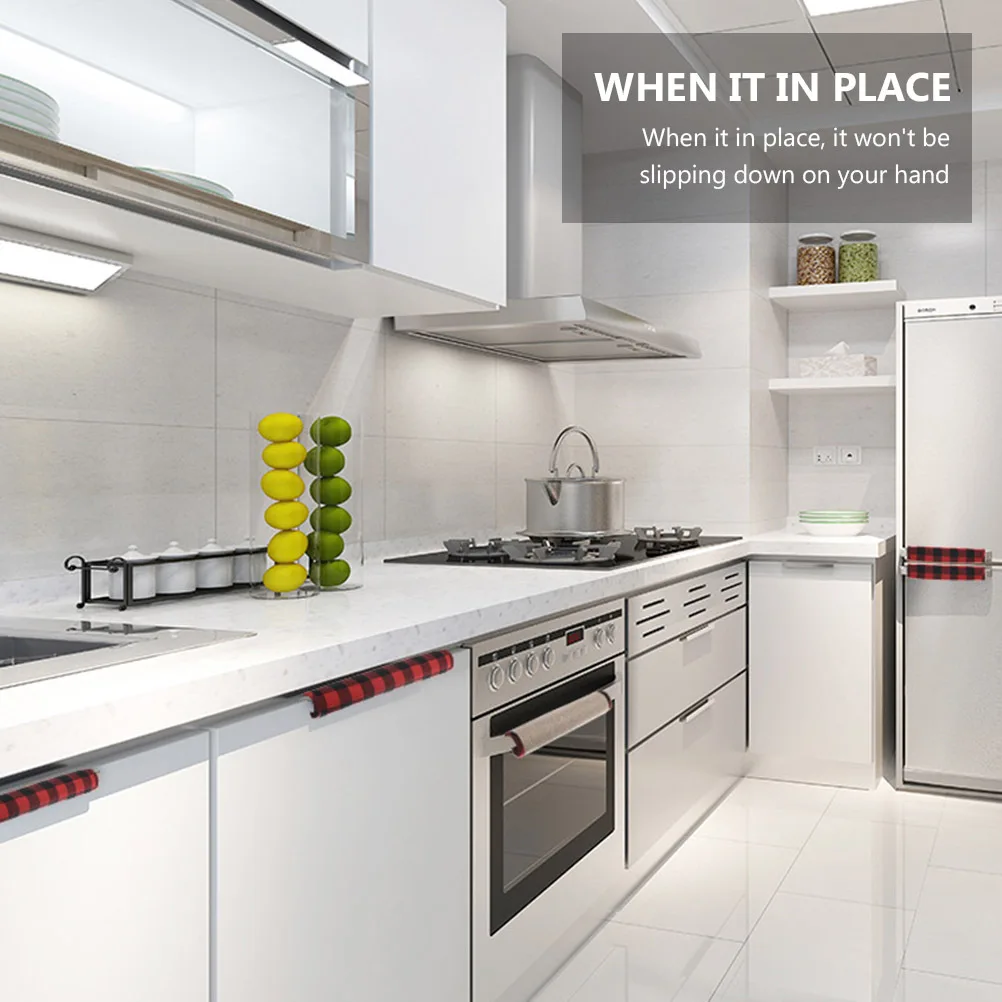 

3Pcs Fridge Door Handle Cover Touch Comfortable Fabric Protector Fits Most Appliances Easy Place Remove Door Handle Covers