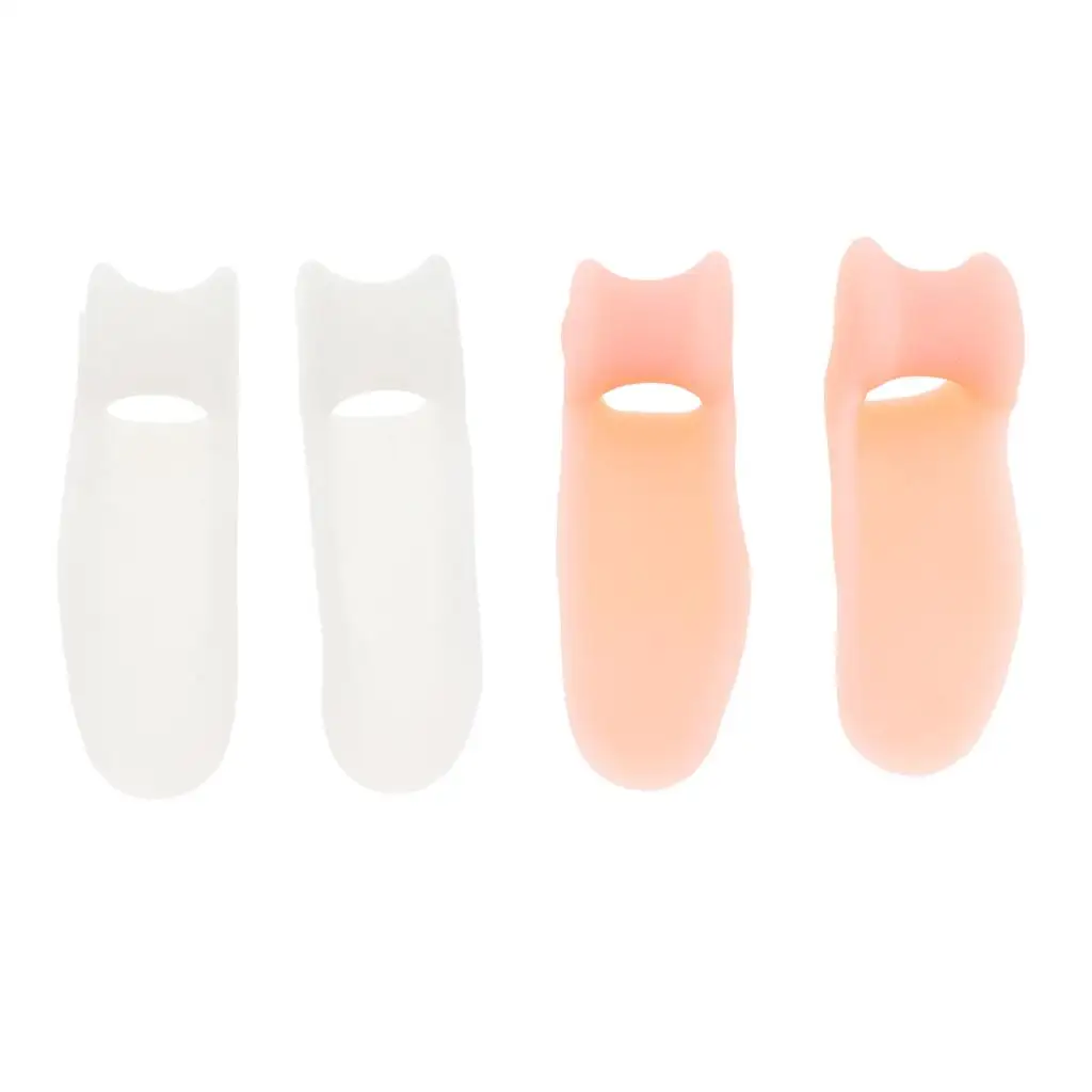 Silicone Gel Toe Cushions Little Toe Separators Bunion Corrector Protective Toe Caps Cushion Protector for Night Foot Care
